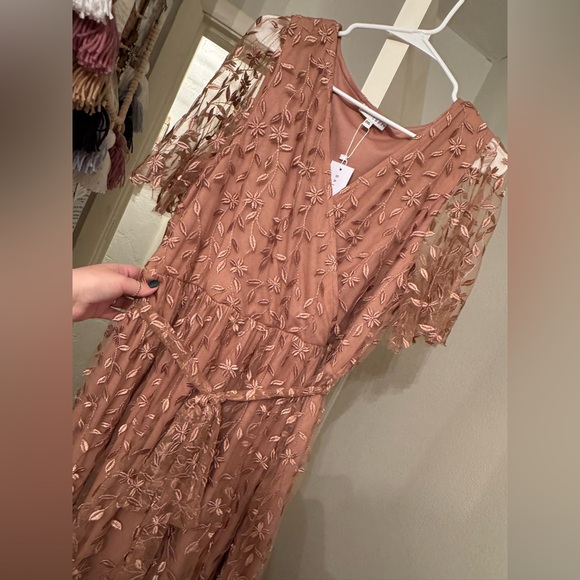 Baltic Born Marseille Embossed Maxi Dress / Nude Rose (Color) - Picture 4 of 4